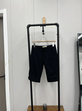 黑色呢料中高腰五分裤休闲裤复古显瘦百搭气质甜美
