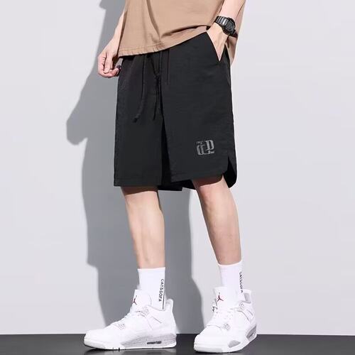 2026夏季冰丝短裤男士户外运动速干五分裤跑步大裤衩直筒篮球裤子