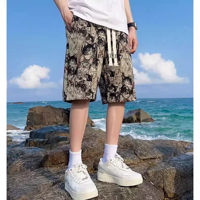 沙滩裤情侣速干宽松男大码海边度短裤