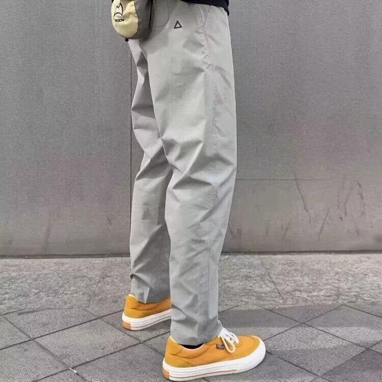 春夏季三角标宽松直筒裤子男款机能风三防运动休闲百搭高级感长裤图片