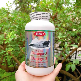 加拿大代购BEC海豹油500mg500粒养心护脑心脑血管健康Omega-3胶囊