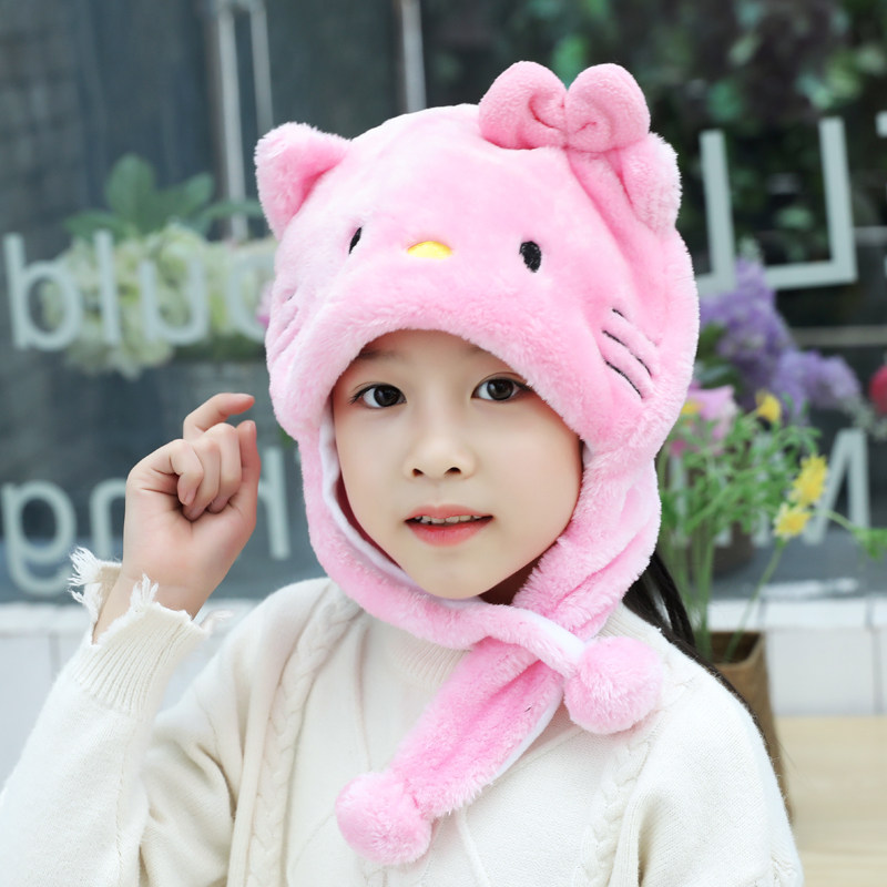 儿童包邮 幼儿园儿童卡通猫咪动物帽子表演道具头饰毛绒头套成人