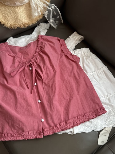 回忆森林原创自制纯棉衬衫女夏季新款宽松休闲百搭短袖上衣衬衫