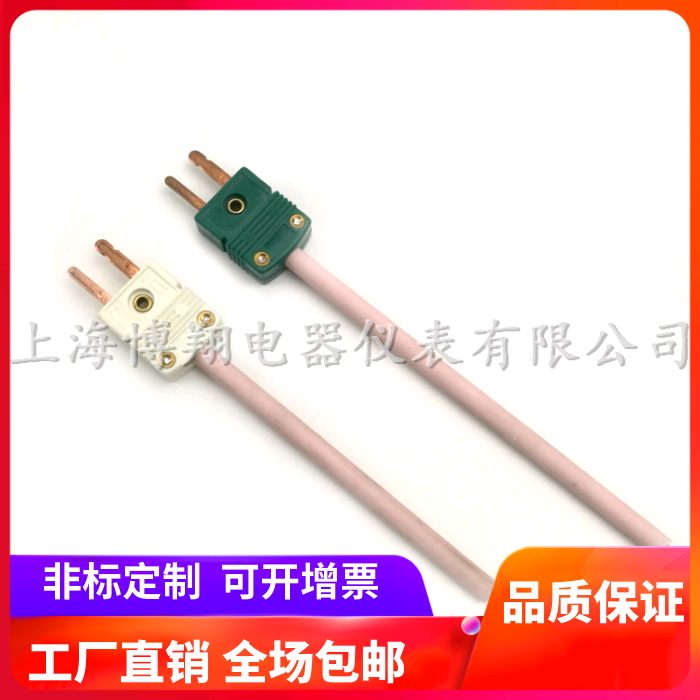 S型铂铑铂热电偶 WRP-1001 插头连接器热电偶 B型R型实验火焰温度