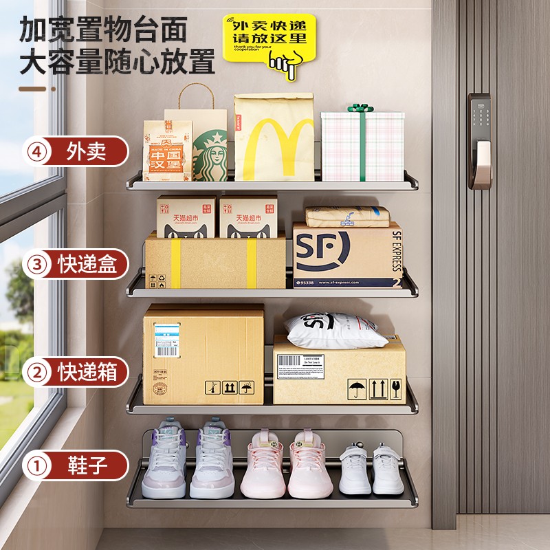 家门口收快递箱快递收纳筐神器外卖放置架篮子家用收纳筐室外放的