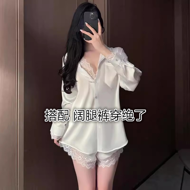 白色防晒衣女款2025夏冰丝凉感超滑罩衫蕾丝长袖微胖乖宝海边衬衫