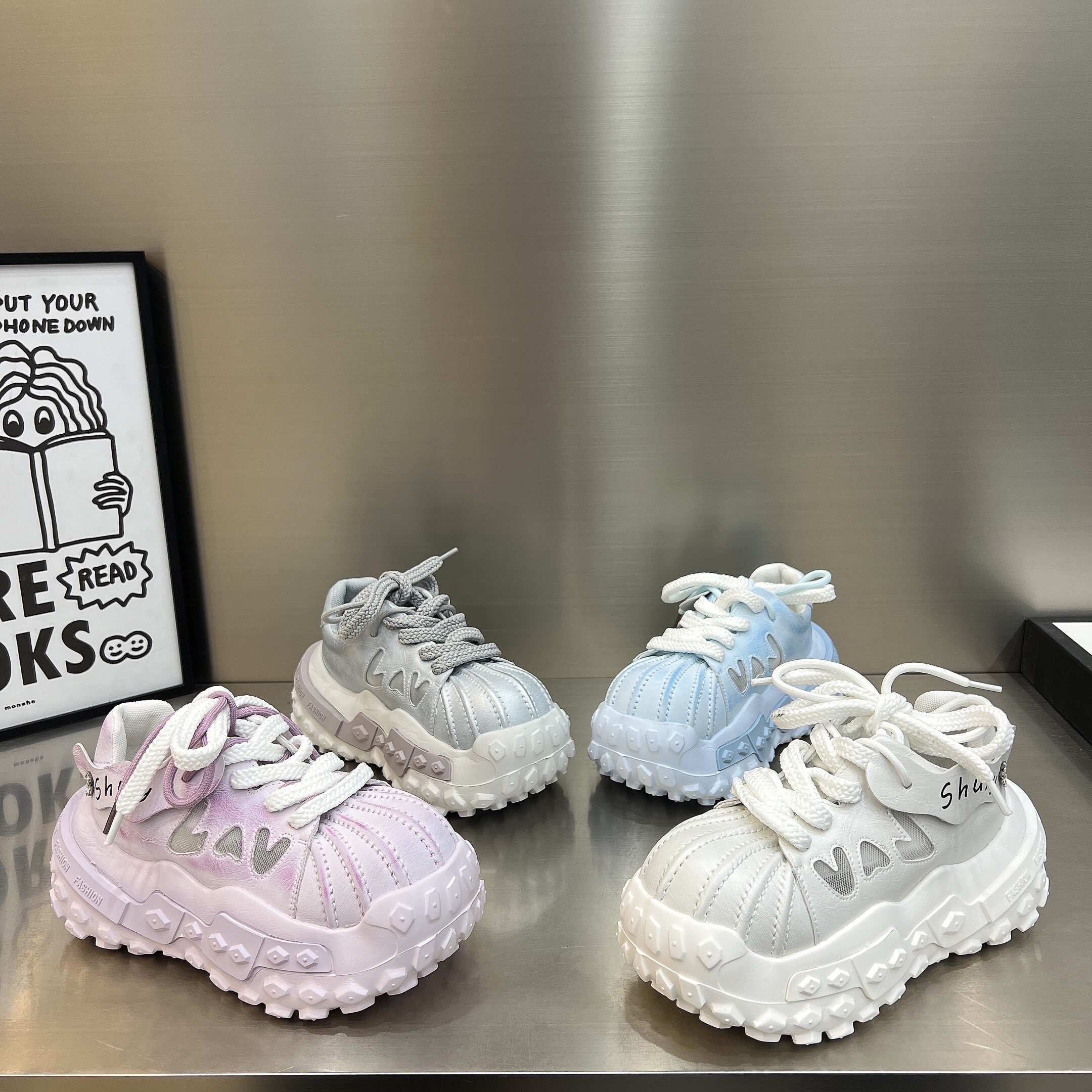 6cm厚底松糕大头老爹鞋女2026新款真皮系带低帮单鞋休闲运动鞋女