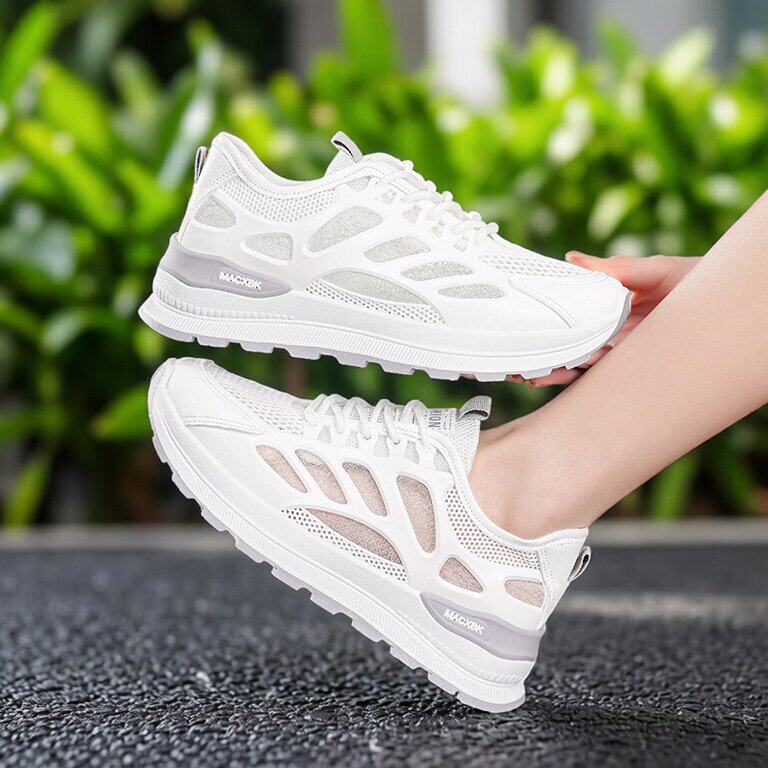 夏季女鞋新款透气网鞋子女韩版百搭小白鞋厚底运动鞋休闲跑步鞋女