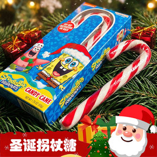 圣诞节礼物清仓烘焙蛋糕主题装 饰休闲零食拐杖糖分享礼物拐棍糖果