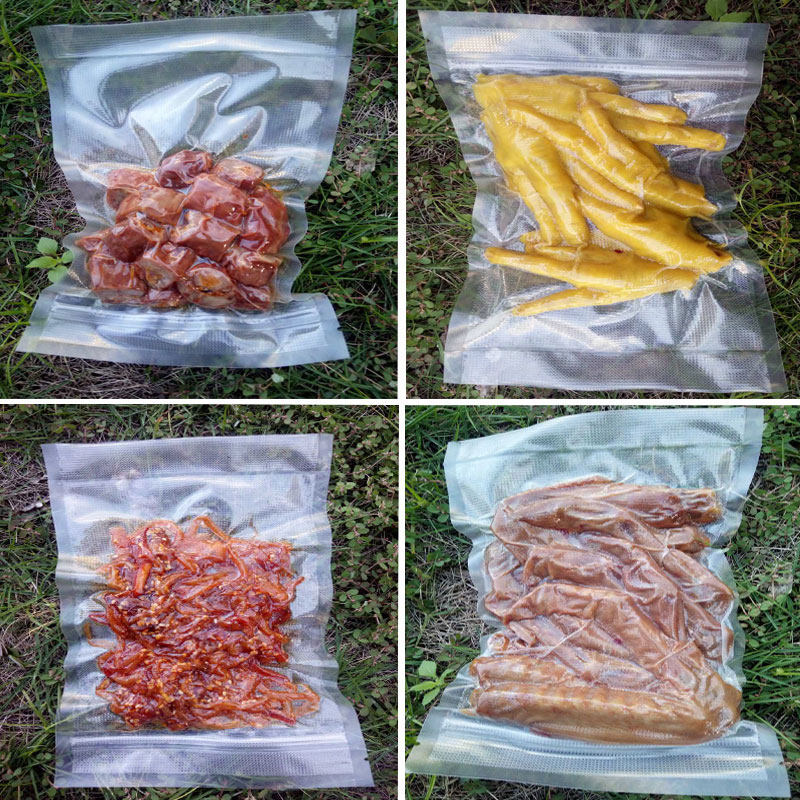 网纹路抽真空食品包装袋子密实商用拉链式冷藏自封口塑料一次性袋