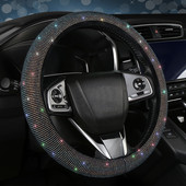 满钻方向盘套四季 网红女防滑爆闪方向盘把套 通用镶钻汽车把套时尚