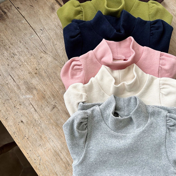 韩国进口婴幼童装秋冬款加厚磨毛纯棉泡泡T恤修身中高领打底衫