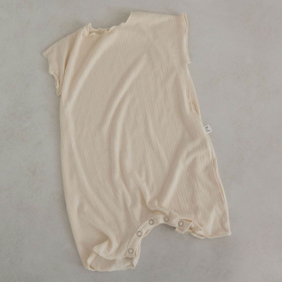 木耳边短袖爬服PEEKABOO连体衣