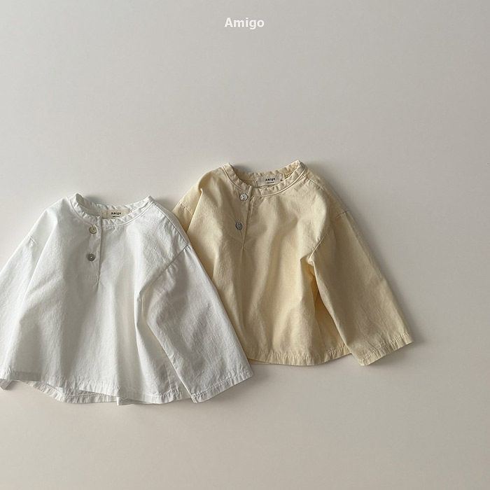 韩国进口婴幼童装春季纯棉亲肤薄款长袖衬衫简约打底上衣Amigo