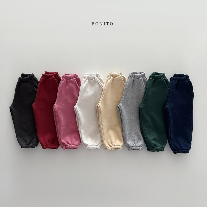 现货韩国进口婴幼童装简约百搭加绒休闲裤男女童冬季加厚运动卫裤