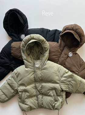 韩国进口婴幼童装冬季防风保暖连帽羽绒服儿童加厚棉服面包服