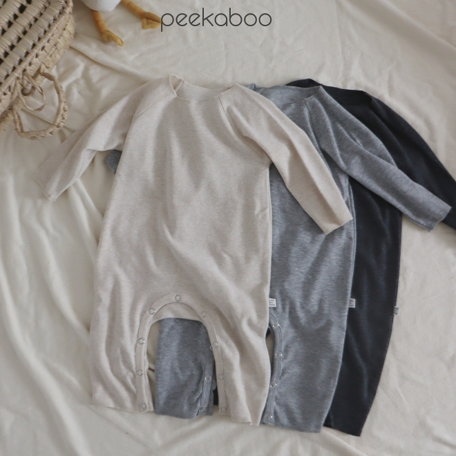 现货韩国进口婴儿极简超柔软大弹力家居爬服连体哈衣PEEKABOO-封面