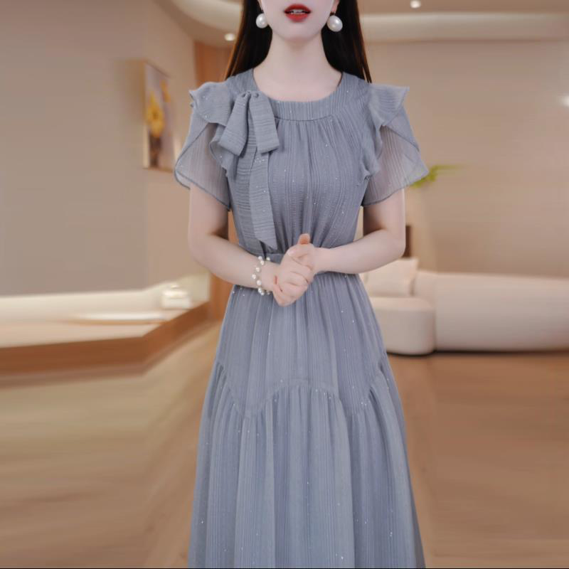 2026年夏季新款连衣裙女装很仙的显瘦露肩轻盈柔软连衣裙M-3XL