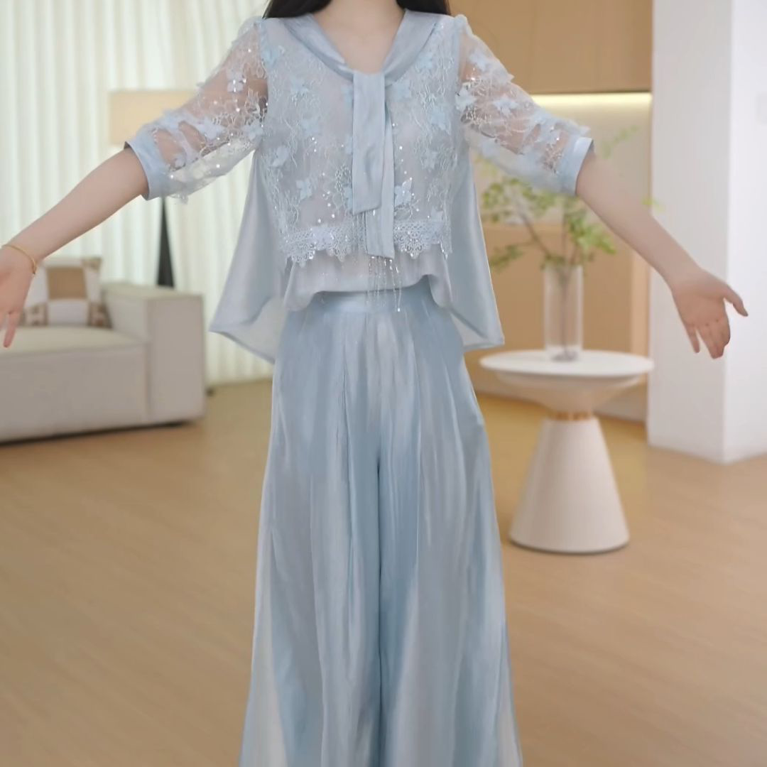 2026年夏季高端时尚女神修身洋气宽松气质休闲百搭显瘦减龄女套装