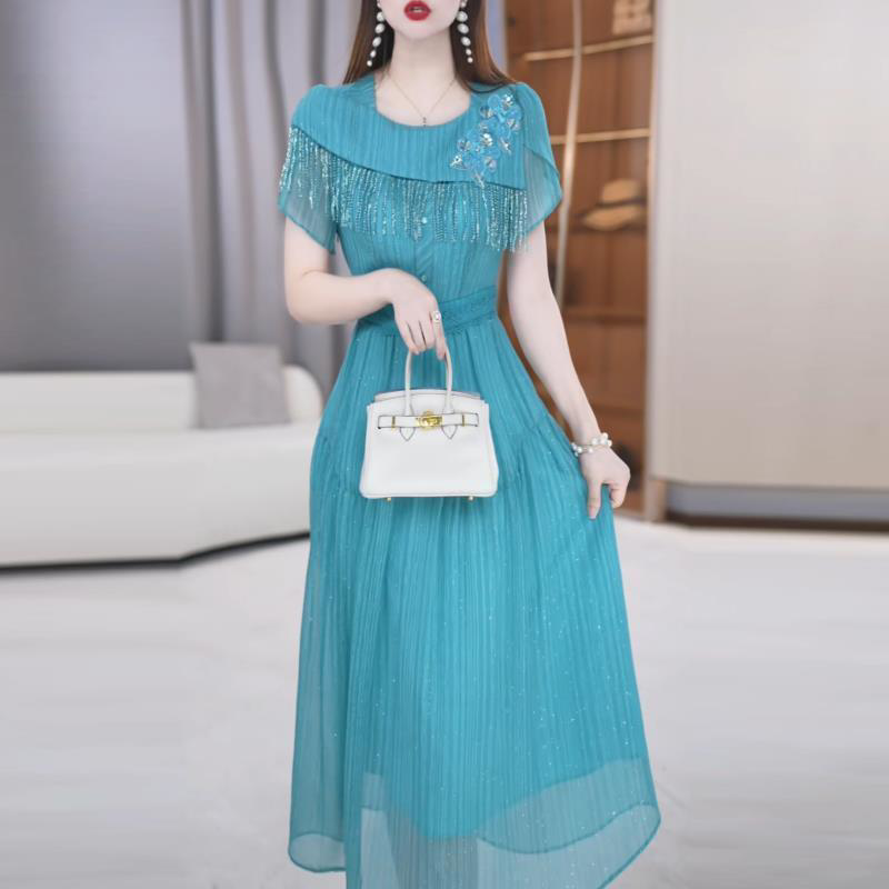 2026夏季时尚连衣裙女装设计感轻奢洋气优雅修身显瘦连衣裙M-4XL