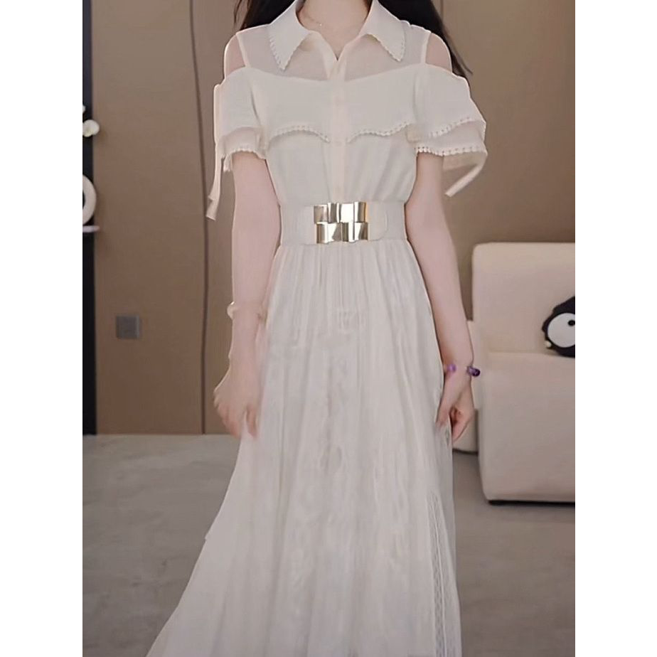 2026夏季新款气质优雅时尚显瘦轻奢礼服裙子法式显瘦冰莉丝连衣裙