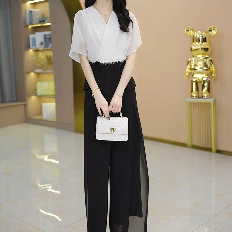 2026新款妈妈夏季套装女气质轻奢高级感小个子时尚减龄洋气两件套