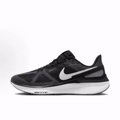 Nike Zoom Structure 25 舒适百搭气质 低帮跑步鞋 女款 黑白