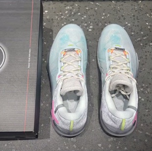 韦德幻影6 男款 减震耐磨回弹 篮球鞋 白绿粉 低帮 LiNing李宁