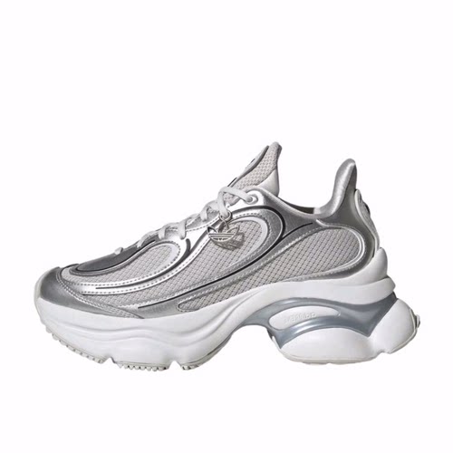 adidas originals Ozvenuz 时尚舒适 低帮 老爹鞋 女款 银色