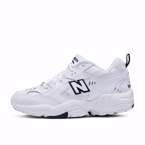 New Balance NB 608 系列 复古 低帮 休闲跑步鞋 男款 白墨蓝 d宽