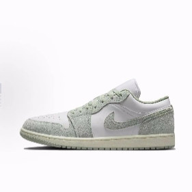 Jordan Air Jordan 1 Low 耐磨减震 低帮 复古篮球鞋 男款 白绿