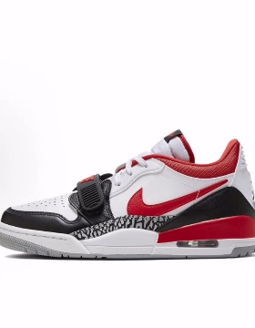Jordan Legacy 312 low 耐磨 低帮 复古篮球鞋 男款 白红色