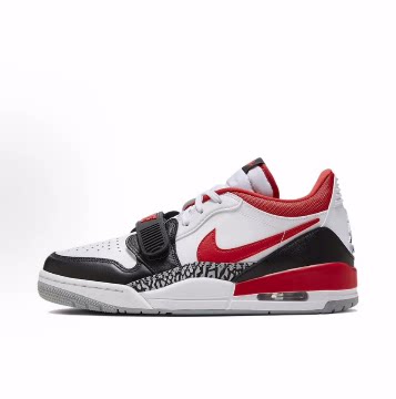 Jordan Legacy 312 low 耐磨 低帮 复古篮球鞋 男款 白红色
