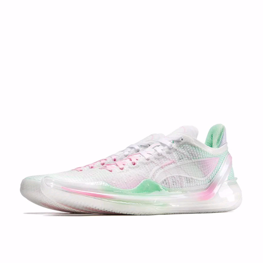 LiNing李宁 利刃4V2 初荷 低帮 篮球鞋 男款 白绿