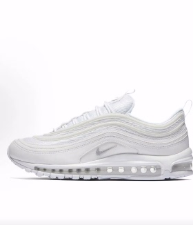 Nike Air Max 97 抗震设计减震 低帮跑步鞋 男款 白色