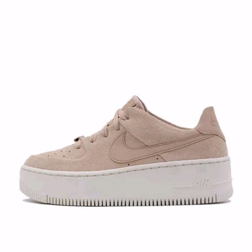 Nike Air Force 1 皮革 舒适 防滑轻便 低帮 板鞋 女款 粉