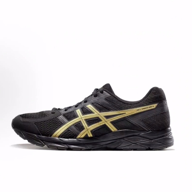 Asics Gel-Contend 4 低帮 休闲长跑短跑城市通勤跑步鞋男款 黑金