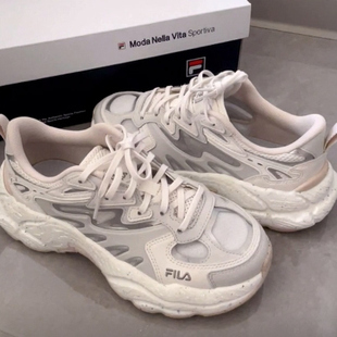 舒适休闲 蕨草鞋 低帮 老爹鞋 灰白色 FILA斐乐 女款 Fern