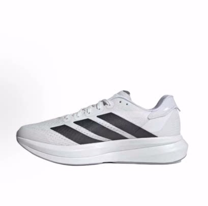 adidas Duramo Speed 2 舒适柔软低帮 跑步鞋男款白黑色