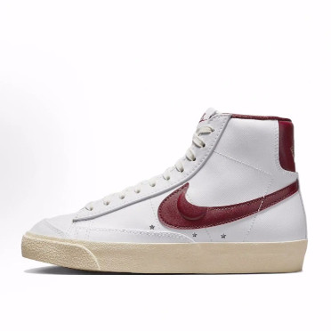 Nike Blazer 织物 中帮 板鞋 女款 白红色
