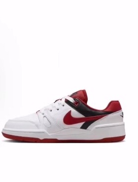 Nike Full Force 皮革 舒适百搭 低帮 儿童板鞋 白红色