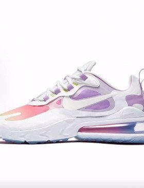 Nike Air Max 270 减震平衡 低帮 休闲跑步鞋 女款 粉紫渐变