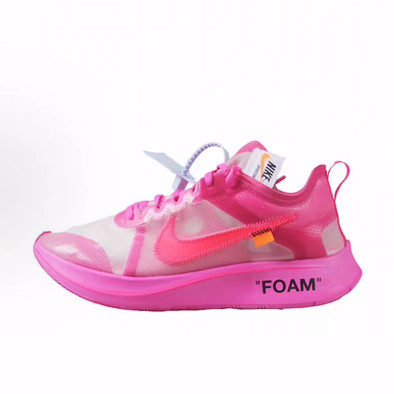 OFF-WHITE x  Nike Zoom Fly 联名款 低帮长跑跑步鞋 男女同款 粉,运动鞋new,跑步鞋,淘宝优惠券,粉丝福利购,淘宝优惠卷