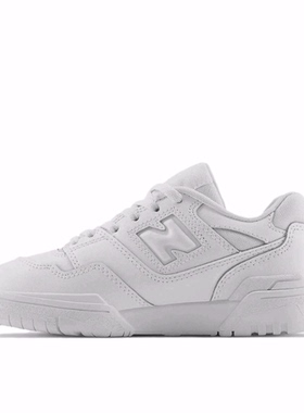 New Balance NB 550 减震耐磨 低帮 篮球鞋 白色 儿童款