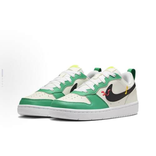 Nike Court Borough低帮 儿童板鞋 白绿 青少年HF5750-101
