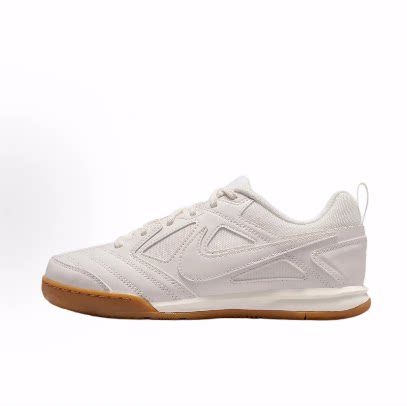 NikeGato系列LV8舒适百搭时尚低帮足球鞋米白棕儿童款