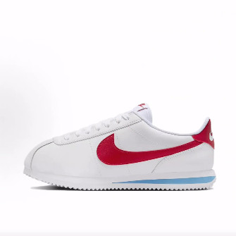 Nike Cortez  舒适简约减震耐磨 低帮 跑步鞋 女款 白红色