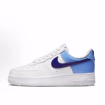 Nike Air Force 1 ESS 经典休闲 低帮 板鞋 女款 白蓝拼接
