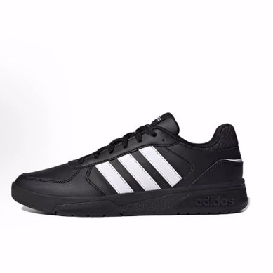 adidas neo Courtbeat 耐磨 低帮 板鞋 男女同款 黑白色