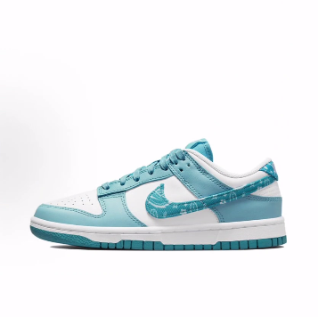 Nike Dunk Low ESS lue Paisley耐磨轻便 低帮 板鞋 女款 白蓝